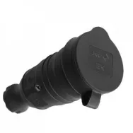 Колодка 1гн с з/к черная каучук переносная IP44 Беларусь