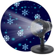 Проектор светодиод "Падающий снег" мультирежим холодный свет 220В IP44 ENIOP-03 ЭРА