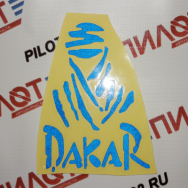 Наклейка логотип DAKAR 9x11см, синяя