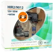 Лампы галогенные SVS Intensive+130% 12V HIR2/9012 55W+W5W Ver.2.0 (компл. 2 шт)