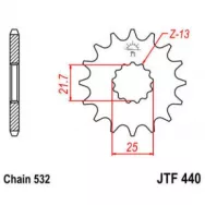 Звезда цепного привода JTF 440 15