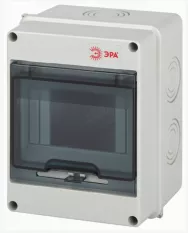 Бокс ЩРН-П-5мод настен пласт сер (дв.прозр) IP65 под пломбу КМПн-5 SIMPLE ЭРА