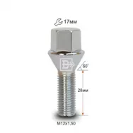 Болт M12X1.50X28 конус 17 ключ
