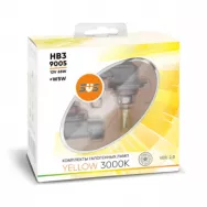 Лампы галогенные SVS Yellow 3000K 12V HB3/9005 65W+W5W желтые (компл. 2шт)