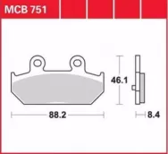 Колодки тормозные дисковые TRW MCB751