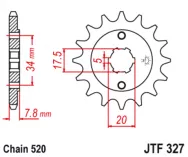 Звезда цепного привода JTF 327 13