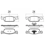 Колодки тормозные SANGSIN BRAKE SP4054 X-RAY перед 155 мм