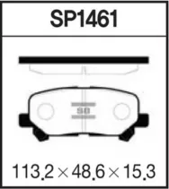 Колодки тормозные дисковые зад SANGSIN BRAKE SP1461