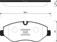 Колодки тормозные передние Sangsin Brake SP1622  