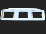 Рамка госномера АВ-003-Б сплошная с подсветкой (белая) 