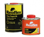 Комплект REOFLEX лак C90 Clear Rapid 90 RX C-07 (1л) + отвердитель  (0,5л) cупербыстрый акриловый