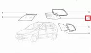 Стекло заднее для а/м ВАЗ 1117 Э/О ТТЗ
