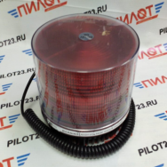 Маячек проблесковый 51012X-9 "стробоскоп" светодиодный, на магните, в прикуриватель 12-24V /красный/