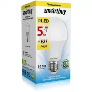 Лампа светодиодная LED-A60-05W 4000К E27 Smartbuy
