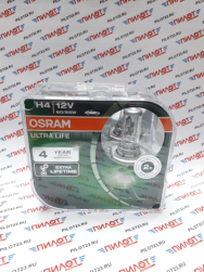 Лампа галогенная Osram EUROBOX H4 12V 60/55W 64193ULT-HCB P43t ULTRA LIFE