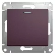 Выключатель GLOSSA 1-клавишный с подсветкой,сх.1а,10AX, механизм, фиолетовый