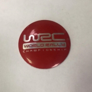 Стикеры комплект WRC D56 (к-т 4 шт.) сфера металл красные хром АЛ2441