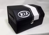 Органайзер автомобильный 49*30*28см экокожа с замком, логотип KIA 