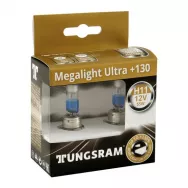 Лампы галогенные TUNGSRAM H11 12V-55W 53110NXNU B2 (PGJ19-2) Megalight Ultra +150 (компл. 2шт)