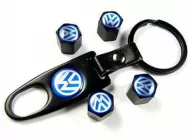 Колпачок на ниппель брелок-ключ (4шт) для а/м VOLKSWAGEN КНБК-VOLKSWAGENВК /черный/