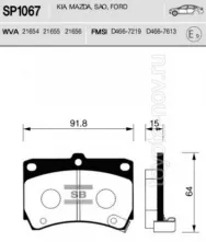 Колодки тормозные дисковые SANGSIN BRAKE SP1067