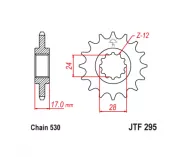 Звезда цепного привода JTF 295 15