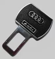 Заглушка для ремня безопасности с кожаной вставкой KL312-3 с логотипом AUDI (1шт)