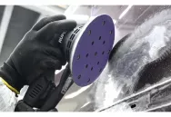 Круг SANDWOX PURPLE диск на пленочной основе, циркониевый корунд Ø150мм, Р120, липучка, Multi hole