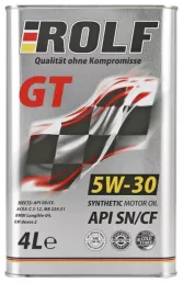 Масло моторное синтетическое ROLF GT 5W30 C3 API SN/CF 4л Ж/Б
