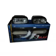 Фары противотуманные DLAA LA-1300E 12V 55A H3 /белые/ корпус металл-хром, 120*40мм (компл. 2шт)
