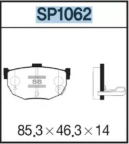 Колодки тормозные дисковые задние SANGSIN BRAKE SP1062