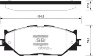 Колодки тормозные передние Sangsin Brake SP1543