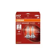 Лампы галогенные Osram EUROBOX H7 12V 55W 64210NBS-2HB РХ26d NIGHT BREAKER SILVER +100% (компл. 2шт)