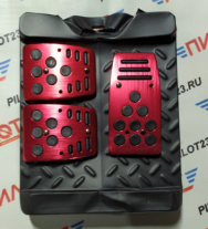 Комплект накладок на педали (механика) NNP-M-ZG-391-3 /красный/