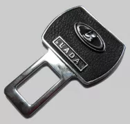 Заглушка для ремня безопасности с кожаной вставкой KL312-3 с логотипом LADA (1шт) 
