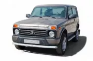 Защита переда для а/м ВАЗ 21214 «Труба», d63,5 Urban 4x4 черная