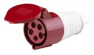 Розетка переносная силовая REXANT ССИ 215 3Р/РЕ/N 16А 380В IP44 SQ0603-0012, белая, красная