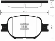 Колодки тормозные дисковые передние SANGSIN BRAKE SP1272