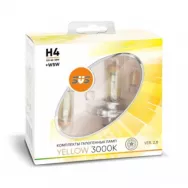 Лампы галогенные SVS Yellow 3000K 12V H4 60/55W+W5W желтые (компл. 2шт)