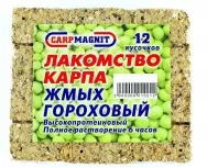 Жмых /ЛАКОМСТВО КАРПА/ "ГОРОХОВЫЙ" ГОРОХ (уп.12шт)