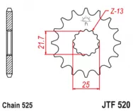 Звезда цепного привода JTF 520 16