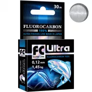 Леска Aqua FC Ultra Fluorocarbon, 30 м, 0,12 мм