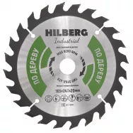 Диск пильный Дерево Hilberg Industrial 165x24Т*20мм HW165