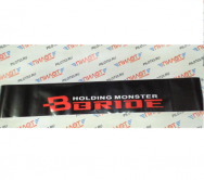 Наклейка на лобовое стекло "BRIDE holding monster" 130*20см /черный фон+белый+красн./