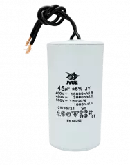 Конденсатор CBB-60 45µF/450VAC (48x94) 50Hz гибкие выводы