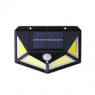 Настенный светильник 10 Вт COB, на солнечных батареях, с датчиком движения, черный