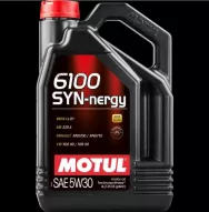 Масло моторное синтетическое MOTUL 6100 SYN-nergy 5W30 SL/A3/B4 4л
