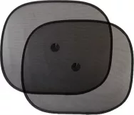 Шторки солнцезащитные, на присосках, AutoStandart 101607 (2шт) 65*38см /черный/