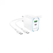 Сетевое зарядное устройство BOROFONE BA89A (USB/Type-C) /белый/