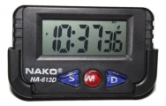 Часы автомобильные NAKO NA-613D с будильником /черный/